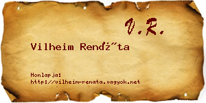 Vilheim Renáta névjegykártya