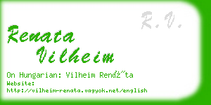 renata vilheim business card